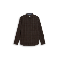 Tom Tailor Shirt Corduroy Checked Dark Brown